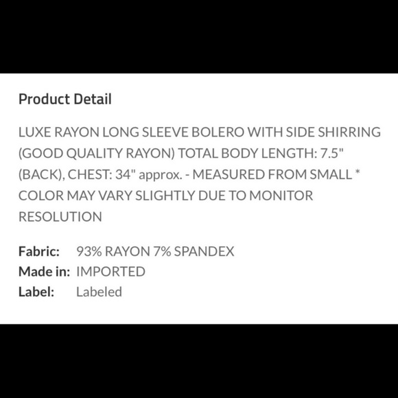 NWT Bolero - One size - Picture 2 of 2